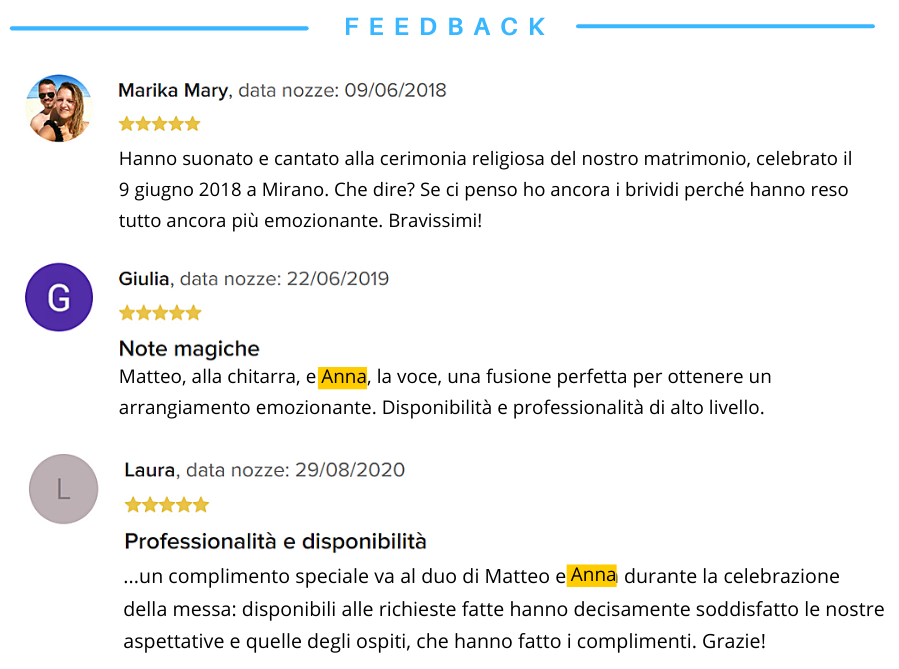 recensione duo moderno cerimonia wedding whispers cerimonia